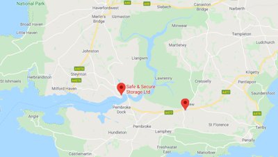 Click to see map show Safe and Secure Storage location